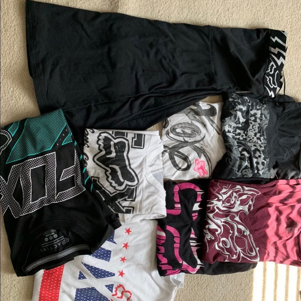 7 fox shirts 1 dress size med/large